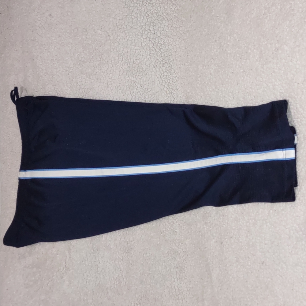 Tek Gear Capri Pants Size L 100% Polyester Blue Drawstring
